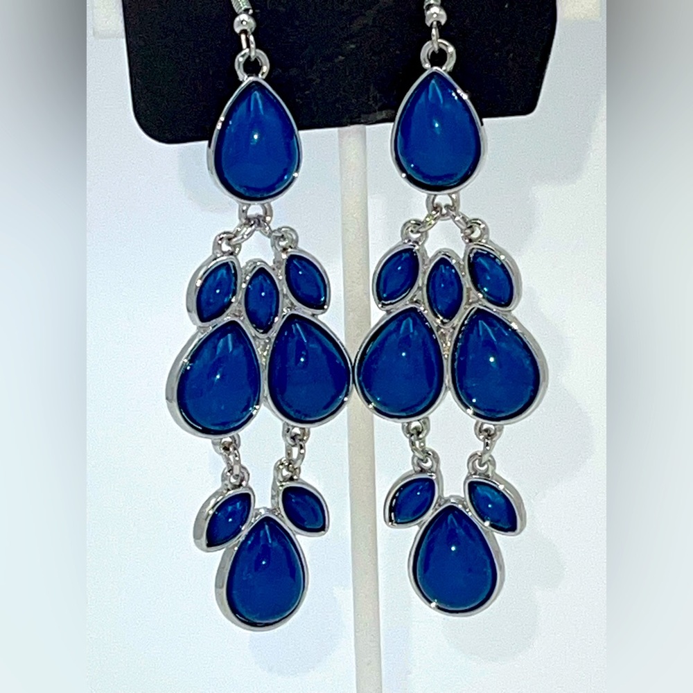 Paparazzi Superstar Social Blue Teardrop Earrings